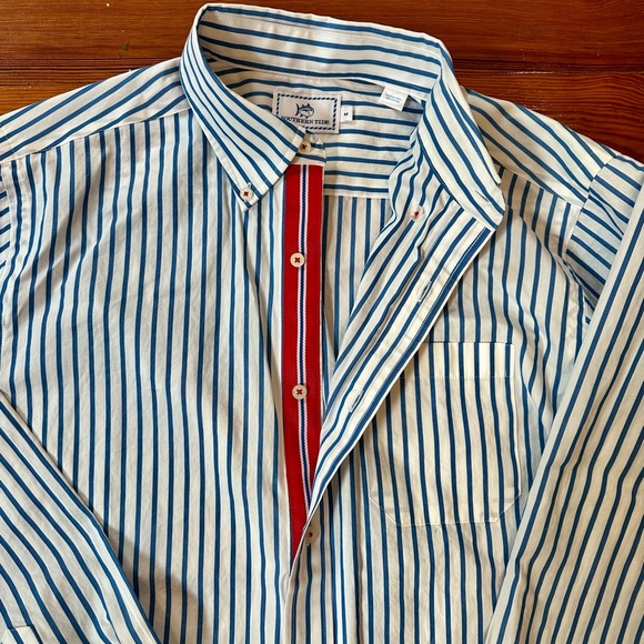 Southern Tide Striped Men’s Button-Down Medium Classic Fit - Picture 5 of 10